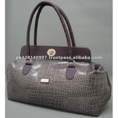 Crocodile patterned PU Leather satchel Bag