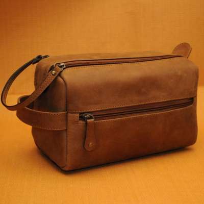 Toiletry Case Genuine Leather, high quality bag Men & Women