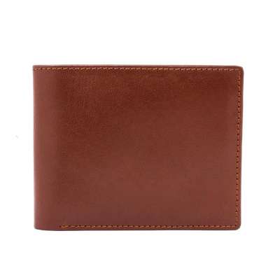 Mens leather wallet with credit card pockets and coin pocket