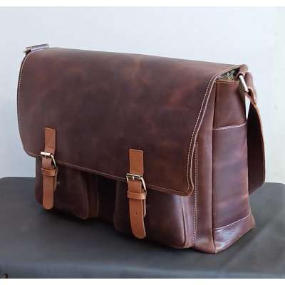 Genuine leather Messenger bag - Business bag - Laptop bag