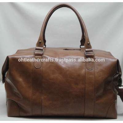 100% Cow Vintage Leather Duffel for Men