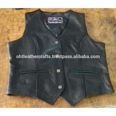 High Quality Leather Waist Coat Jacket