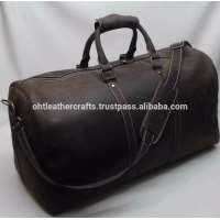 Cow Crazy Horse Vintage Weekender Duffel - Holdall - Gym Bag