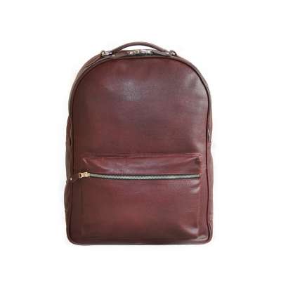 Genuine Leather Multi partition laptop backpack for Men & Women