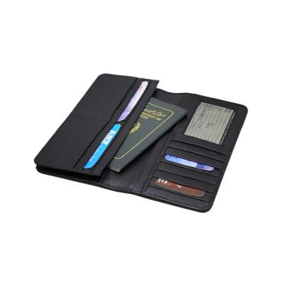 RFID Blocking Long Card Holder Travel Wallet for Men & Women