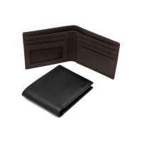 Mens Slim leather wallet with 4 credit card pockets & ID window